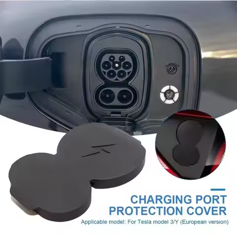 Silicone Dust Plug Protective Cover for Tesla Model 3 Y Waterproof Port Dust Cover Cap Black Charger