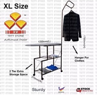 TKTT 3V XL Aster Racking Ironing Board / Advance Design Iron Board Set / Storage Rack Iron Board / Extra Space Laundry Clothing Board / Papan Gosok Baju / Papan Seterika / Rack Baju / Meja Gosok Kain Serbaguna