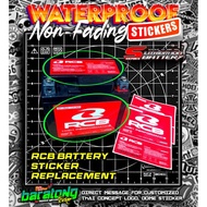 RCB BATTERY STICKER SET  REPLACEMENT | UNIVERSAL FOR 4L AND 5L