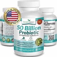 ▶$1 Shop Coupon◀  50 Billion Probiotics for Women, Probiotics for Men, Guaranteed 15 Strains with Pr