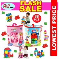 FLASH 88/86 PCS New Mega Block Super Mega Builders Large Block Building Blocks Mega Blocks Kids Toys