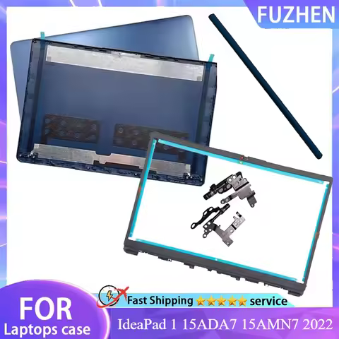 New For IdeaPad 1 15ADA7 15AMN7 2022 Screen Back Case Front Bezel Frame LCD Top Cover Hinges Shell b