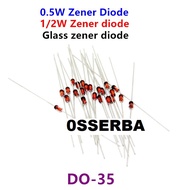 Diode Zener 1/2W 3v9 4v3 4v7 5v1 5v6 6v2 6v8 BZX 55C3V9 55C4V3 55C4V7 55C5V1 55C5V6 55C6 5C6V2 55C6V
