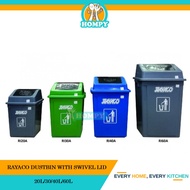 Rayaco Dustbin With Swing Lid 20L/30L/40L/60L | Garbage Bin | Indoor Dustbin |Tong Sampah