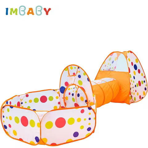 Children's Tent Foldable Baby 3In1 Playground Playpen for Children Indoor Balls for Dry Pool with Po