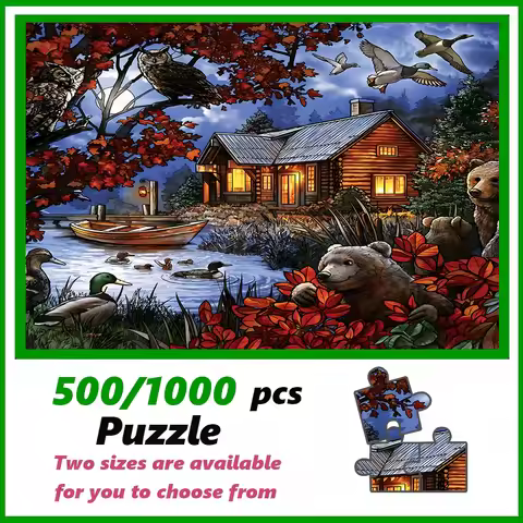 A high-quality 500/1000-piece puzzle, perfect for adults, is a fun family game that helps relieve st