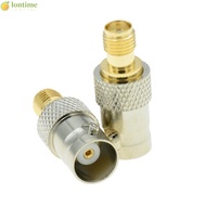 LONTIME Connector Adapter, Copper RF Antenna Converter,  BNC Female SMA Female Coaxial Extension Cab