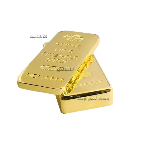 High Quality 1kg Replica Gold Plated Bar 1pc Switzerland Gold Bullion Bar Non-magnetic Modern Art Co