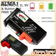 ALMA Battery Volt Tester Button Cell AAA/C/D/9V/1.5V Test Tool Digital Voltage Checker