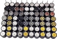 Real Riders 1:64 Mixed Wheels Pack – Set of 10 Random Tire & Axle Sets with FUSH, BBS, Star Rims for
