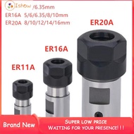 ISHOWMAL❤️ Motor Shaft Collet Chuck ER11 ER16 ER20 A 5-16mm Extension Rod Toolholder CNC❀