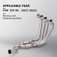 Suitable for Yamaha R6 YZF-R6 r6 Slip On Front Connect Link Pipe for Muffler Exhaust Pipe 2017-2022