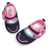 "FREE SHIPPING" KO2 Cute Smile Denim Slip-On Shoes for Girls Ages 1 2 3 Years