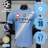 25/26 Man-che-ster Ci-ty Home | Player's Edition Sports Jersey Club World Cup 9#HAALAND 16#RODRIGO 4