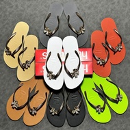 Havanas women's flip-flops with round toe and bow Charm, multi-colored rubber sole, durable, comfort