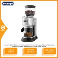Delonghi Dedica Burr Coffee Grinder LCD Display 3 Grind Settings (170g) KG521.M