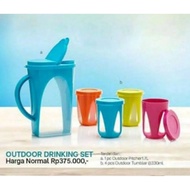 outdoor drinking set tupperware teko tupperware dan gelas minum