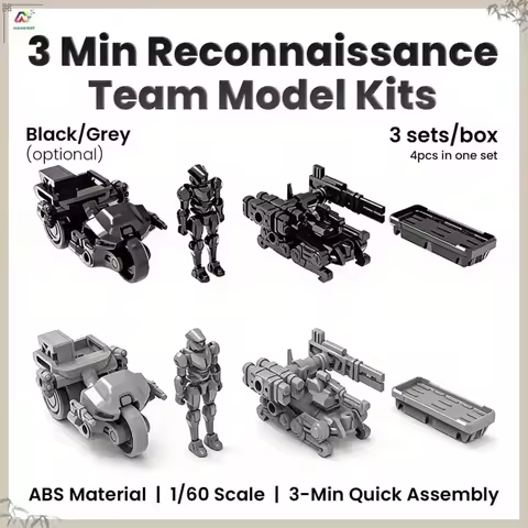 SHEIK MAINLAND 3 Sets/box 3MIN PROJECT Reconnaissance Team 1/60 Scale Assembly Model Kit ABS Materia