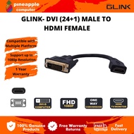 GLINK- HDMI TO VGA/ DVI TO HDMI CONVERTER SUPPORT RESOLUTIONS UP TO 1080P/ CB321BK DVI 24+1 PIN MALE