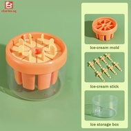[clarins.sg] Plastic Ice Box Dustproof DIY Ice Cream Maker Kitchen Accessories (Orange)