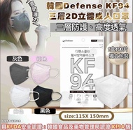 現貨  Defense  KF94 三層2D立體成人口罩