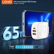 TRAVEL CHARGER 2 USB-A + 1 USB-C LDNIO A3511Q 65W TYPE C WHITE