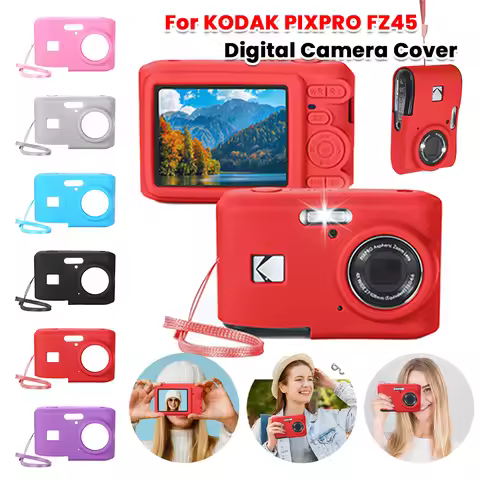 For KODAK PIXPRO FZ45 FZ55 Soft Silicone Protective Case with Lanyard Slim Fit Camera Bag Camera Sle