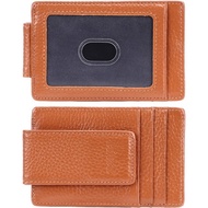 【Kinzd】皮革防盜證件鈔票夾(橘) | 卡片夾 識別證夾 名片夾 RFID辨識