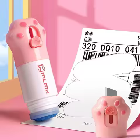 Correction Fluid Cat Paw Thermal Paper with Knife Parcel Box Opener Home Anti Peep Identity Informat