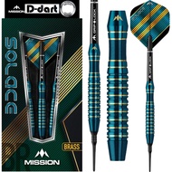 MISSION SOFT TIP DART - 20G SOLACE M1 DEEP CYAN Electro Brass Soft Darts (ARROW DART LEMBUT)