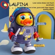 LALPINA Dancing Astronaut Duck Toy, Plastic Interactive Electric Dance Space Duck, Funny Sound And L
