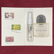 Byredo Velvet Haze, 2017 2ML Perfume Sample Fragrance