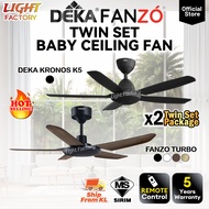 🔥2 SET🔥DEKA F5DC BABY PRO | KRONOS K6DC | FANZO TURBO | HUNTER 42" 46" 5 Blade Baby Fan Mini Ceiling