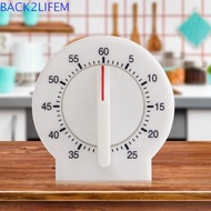 BACK2LIFEM Mechanical Timer, Loud Sound 60 Minute Kitchen Timer, Visual Reminder Round Standing Manu