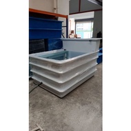 Fiberglass Tank L6'xW4'xH3' With Side Mirror & Filter Box (4feet)(7/26)