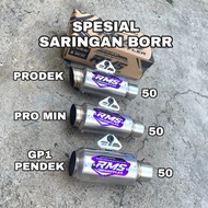 UNGU RMS EXHAUST SLINCER GP1 PRODEK PROMIN DRILL FILTER PURPLE EMBLEM TITANIUM HANG RMS