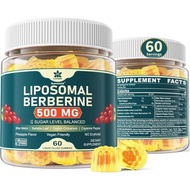 LILICARE Berberine 500mg Supplement, Once Daily, Liposomal Gummies with Ceylon Cinnamon, Bitter Melo
