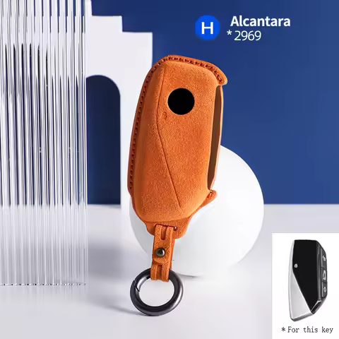 Car Key Case Cover For BMW Series 2024/2025 X1 U11 2023 Suede 7 735i 740Li I7 G07 X7 X6 X5 LCI XM Au