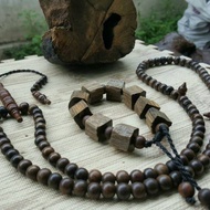 KAYU Muslim Tasbeh Gaharu Ramin - Gaharu Necklace - Crocodile Auger Wood - Crocodile - Gaharu Ramin