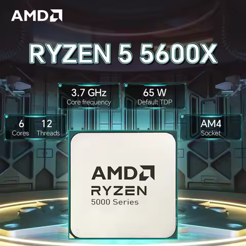 AMD Ryzen 5 5600X 3.7GHz 6-Core 12-Thread 7NM R5 5600X Socket AM4 L3=32M Processor 65W DDR4 No coole