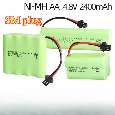 4.8v 2400mah NiMH Battery with SM Plug for Rc Toys Cars Tanks Robots Boats Ni-MH AA 4.8v Rechargeabl