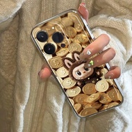 Softcase Elf gold coin VIVO clear pattern Transparent Anti-slip original VIVO Y02T Y15 Y16 Y02S Y11 