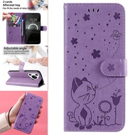 Screen Protection Housing for Huawei P70 P20 P10 Nova 3E Pro Lite P70Pro P20Lite Patterned Cat Flower Leather Shell Magnetic Sweatproof Case