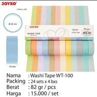 washi tape joyko wt 100 isi 12 warna 12mm x 3 meter