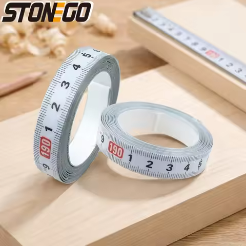 Stainless Steel Self Adhesive Measuring Tape Scale 0.5m 1m 2m 3m 4m 5m Metal Tape Ruler Tool Combina