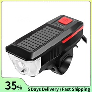 Bike Light USB Rechargeable Bike Front Light with Horn 1Set