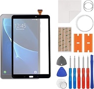 SWARK Front Screen Glass Outer Panel Lens Touch Digitizer Replacement +OCA Compatible with Samsung Galaxy Tab A 10.1 (2016) -T580,-T585,-P580,-P585 (Black Not LCD Screen) with Repair Kit