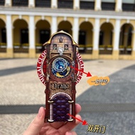 Sg SELLER Prague Square Astronomical Clock Gear Rotating Refrigerator Sticker