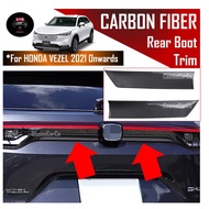 🔥SG SELLER🔥 Honda VEZEL HR-V 2021 2022-Present Rear Boot Door Trim Tailgate Trunk Strip Carbon Fiber