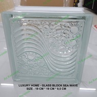 Glass Blok / block kaca Medan Luxury Home Sea Wave